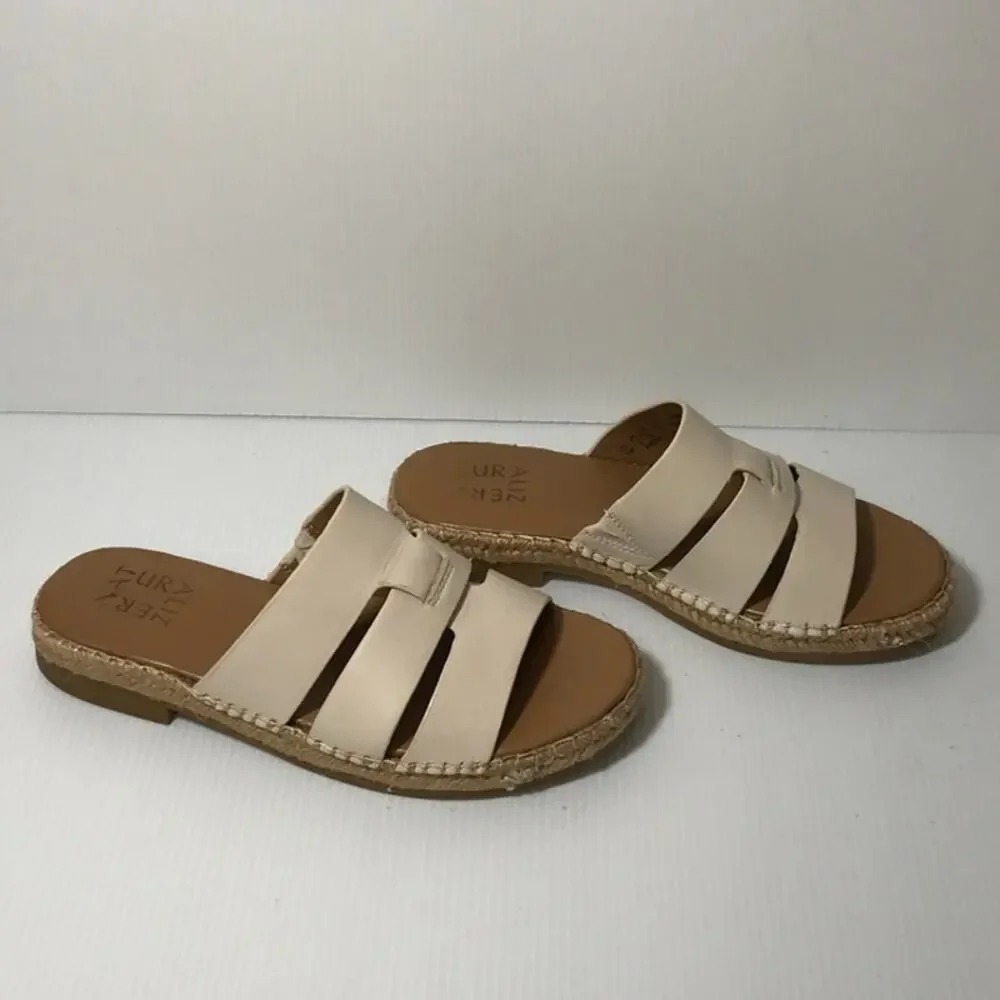 Naturalizer Arden Leather Round Toe Slip-on Sandals 5M